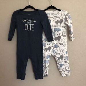 Never worn set carters PJ’s 6m